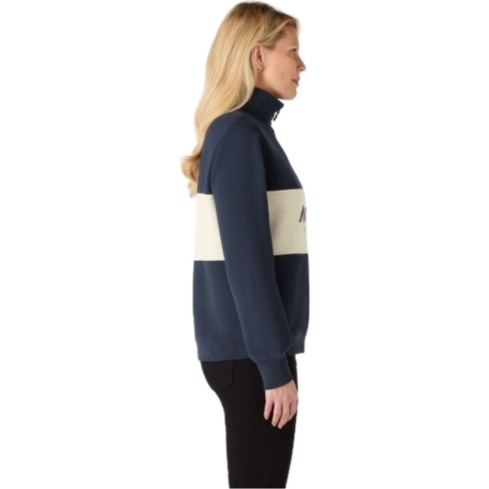 Musto Mujer Navy 2024 Sudadera 1/2 Cremallera 85021 - / Oat